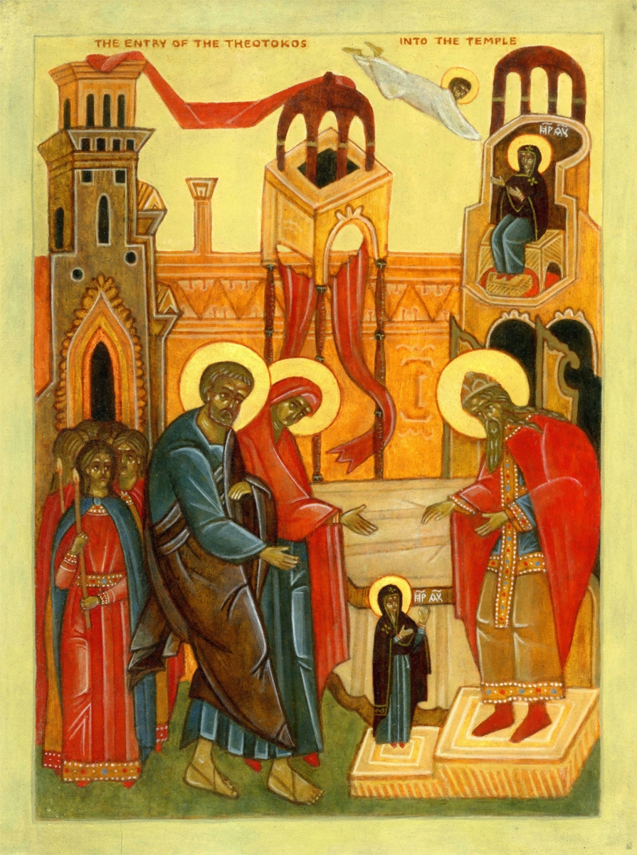 Religious icon: Entry of the Theotokos into the Temple